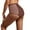 Brown, variant on Women's Thin High Waist Leakproof Panties Menstrual Cycle Underwear Breathable Soft Seamless Underwear Dark Blue XS