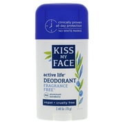 Active Life Fragrance-Free Deodorant Stick by Kiss My Face for Unisex - 2.48 oz Deodorant Stick