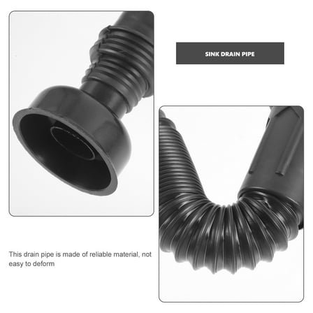 RENACLIPY Black Plastic Sink Drain Long Kitchen Accessory