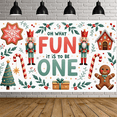 thumbnail image 6 of Yatrandify Nutcracker Design First Birthday Banner Christmas Candy Cane Decorative Gingerbread Holiday for Baby Party Celebration Winter Holiday Event, 6 of 8