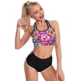 thumbnail image 3 of Kirby Star Allies Poster Women's Sports Bras Racerback Padded Workout Slimming Tank Tops Camisole Yoga Vest Activewear Fitness Running Crop Top, 3 of 6
