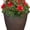 Rust, variant on 24-Inch Anjelica Large Plastic Pot for Plants - Outdoor Double-Walled Large Plastic Planter with Drillable Drainage Holes- Rust
