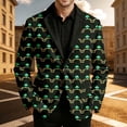 thumbnail image 2 of YUEHUA Blazer for Men One Button Notched Lapel St Patricks Day Suit Jacket Casual Business Jackets Sports Coats Slim Fit Plus Size Corduroy Blazer, 2 of 4
