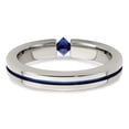 thumbnail image 2 of Edward Mirell Titanium Sapphire & Blue Anodized 4mm Band EMR170, 2 of 5