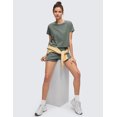 thumbnail image 3 of CRZ YOGA Women's Pima Cotton Workout Short Sleeve Shirts Loose Athletic Crop Tops Casual T-Shirt, 3 of 4