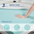 thumbnail image 4 of Hawsaiy 3 Inch Memory Foam Mattress Topper,Gel-Infused Cooling Bed Topper,Pressure Relief,CertiPUR-US Certified,King, 4 of 9