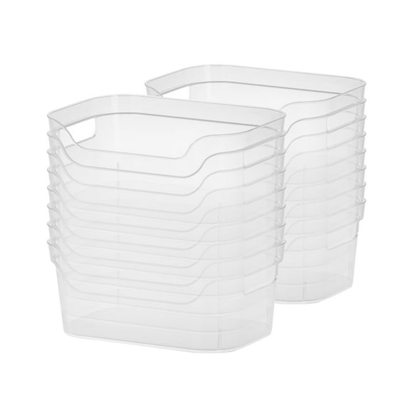 Sterilite 9.5 x 6.5 x 4 Inch Open Storage Bin with Carry Handles (32 Pack)