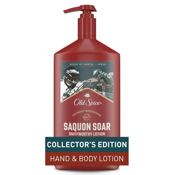 Old Spice Hand and Body Lotion for All Skin Types, NFL Collection, Saquon Soar, Santal   Speed, 16oz