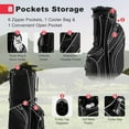 thumbnail image 5 of Yardi Yard Golf Stand Cart Bag with 6-Way Divider Carry Pockets-Black, Lightweight Golf Stand Bag for Men & Women,Multiple Pockets, Lightweight & Durable, 5 of 8