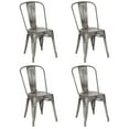 thumbnail image 2 of Chintaly Galvanized Steel Dining Chair in Gun Metal, 2 of 2
