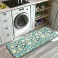thumbnail image 3 of Beige Mushroom Sketch Teal Pattern Kitchen Rug Mat,Kitchen Runner Rugs Non Skid Washable,Decorative Kitchen Floor Mats for Kitchen,Sink,Laundry,17"x47.2", 3 of 7