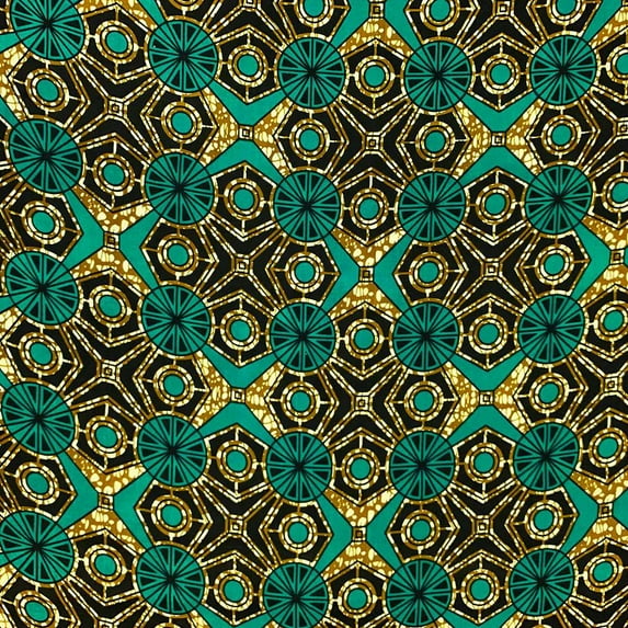 African Print Fabric Cotton Ankara 44 Inches Sold By The Yard (90207-3)