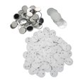 thumbnail image 1 of Button Making Supplies, Pin Back Button Parts 100 Sets Plastic Base  For DIY 44mm / 1.73in,50mm / 1.97in, 1 of 8