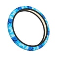 thumbnail image 7 of Kdxio Blue Shell Print Elastic Stretch Steering Wheel Cover,Auto Steering Wheel Cover,15 Inch Anti-Slip,Warm in Winter and Cool in Summer,Fit Suvs,Vans Cars,Trucks, 7 of 7