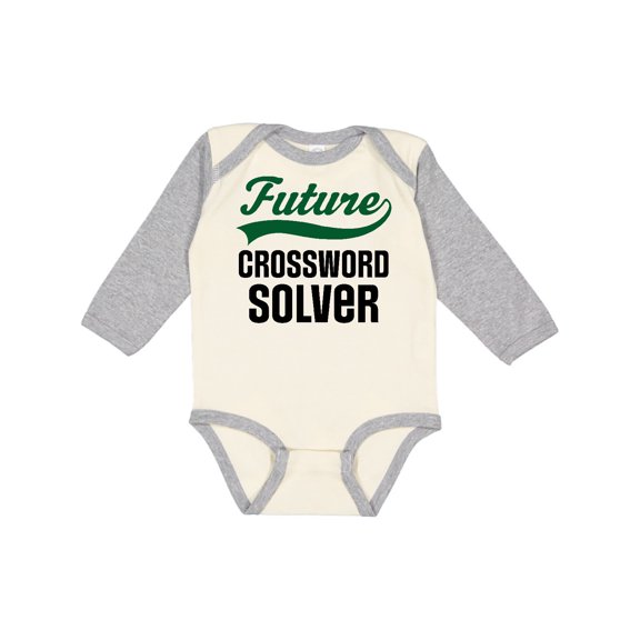 Inktastic Future Crossword Puzzle Solver Boys or Girls Long Sleeve Baby Bodysuit