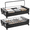 Black, variant on 2-Pack Under Bed Storage with Wheels, Grey Under Bed Storage Containers, Underbed Shoe Storage Organizer, Rolling Under Bed Metal Drawers for Clothes, Blankets(31.5 x 17.3 x 6.8 in)