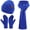 Blue, variant on FZ FANTASTIC ZONE Men Women Winter Knit Hat Beanie Long Scarf Touchscreen Gloves Set Skull Cap Neck Warmer Gloves Set with Fleece Lined,Black White
