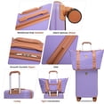thumbnail image 7 of 3 Piece Carry on Luggage Sets, Hardside Suitcase Set with Double Spinner Wheels, Expandable Travel Bag and Toiletry Bag, Light Purple, 7 of 7