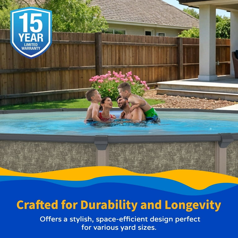 油彩『Poolside』 Amazon.com: Above Ground Pool Swimming Pool with 10FTx 30In