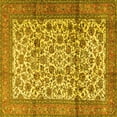 thumbnail image 1 of Ahgly Company Machine Washable Indoor Square Persian Yellow Traditional Area Rugs, 8' Square, 1 of 4