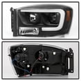 thumbnail image 3 of Black 2006-2008 Dodge Ram 1500 2500 3500 LED Tube Projector Headlights Headlamps, 3 of 9
