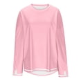 thumbnail image 3 of MeetoTime Long Sleeve Tops for Women Round Neck Slit Ribbed Pullover 2024 Fall Clothes Oversized Sweaters, 3 of 4