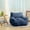Blue + Corduroy + Foam, variant on Luckynote Bean Bag Chair, Oversized Large Puff with Armrests, Fluffy Cloud Mini Couch and Gaming Lounge Chair for Adults, White
