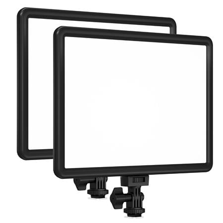 UPC: 0810019501333 | Studio Panel LED 2-Light Kit with Barndoors and Stand