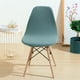 thumbnail image 5 of Funda de asiento de silla Shell de estilo moderno de mediados de siglo para hogar, hotel, funda de jacquard suave verde, 5 of 8