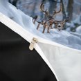 thumbnail image 3 of Castle Fairy Winter Deer Twin Duvet Cover,Snowy Woodland Twin Bedding,White Brown Gray,Black Reversible,2pcs,No Comforter,1 Duvet Cover and 1 Pillowcase, 3 of 5