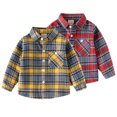 thumbnail image 4 of Esaierr 1-6Y Toddler Boys Girls Long Sleeve Plaid Shirt Coats for Kids Fall Winter Casual Shirt Tops Cardigan Jacket, 4 of 8
