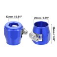 thumbnail image 3 of Unique Bargains AN8 Hex Car Universal Hose Finisher Flexible Rubber Pipe Clamp for Oil Fuel Water Tube Blue, 3 of 6