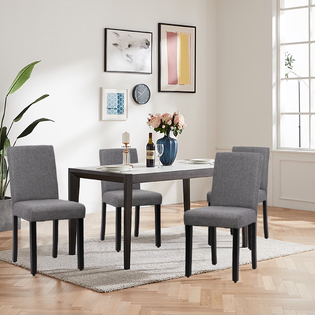 Dining Chair Set Of 4 Elegant Design Modern Fabric Upholstered Dining Chair Set Of 4 Elegant Design