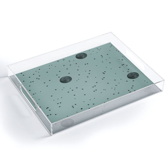 Society6 Autumnal Moon Pattern by Emanuela Carratoni Acrylic Tray