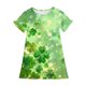 thumbnail image 4 of Niñas Vestido de Día de San Patricio 3-12 Años Niños Niños Verano Casual Cuello Redondo Manga Corta, 4 of 9
