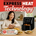 thumbnail image 5 of Air Fryer - 7 Qt Large Capacity, FryForce 360º, Digital Display with 12 Presets, Roast, Bake, Broil, Dehydrate, Dishwasher Safe Accessories, Black, 5 of 9