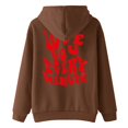 thumbnail image 4 of Sudaderas sueltas para mujer Sudaderas con capucha con cordón Camisas con gráficos en la espalda Jersey informal Tops de manga larga con bolsillo con mangas con hombros caídos Pompotops gfhjh13800, 4 of 8