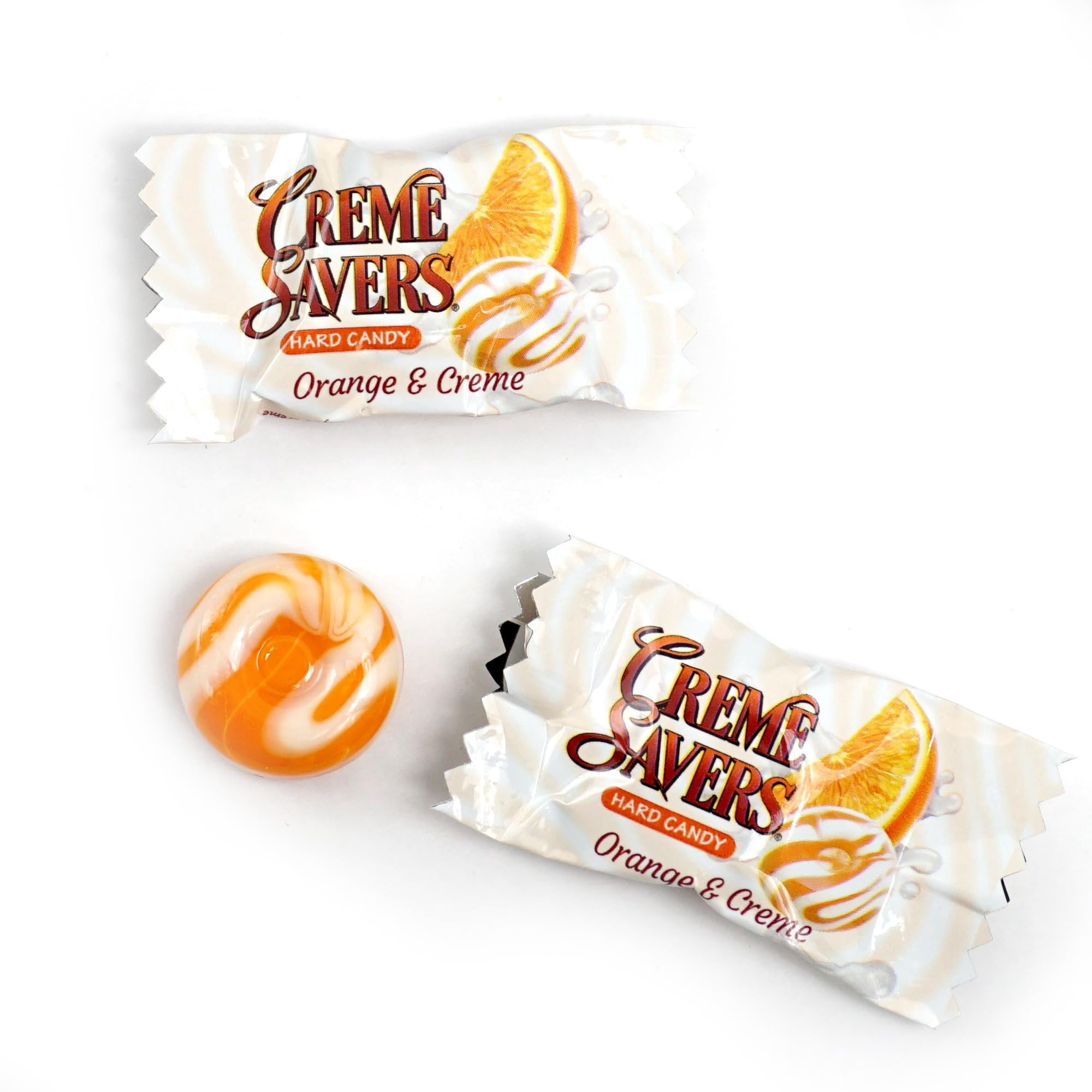 Cream Savers Orange & Cream, 6.25 Ounce Bag Pack of 4, Individually Wrapped Hard Candy, Orange Candy, The Hampton Candy Company