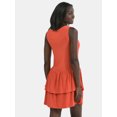 thumbnail image 3 of Time and Tru Women's Ruffle Knit Mini Dress, XS-XXXL, 3 of 5
