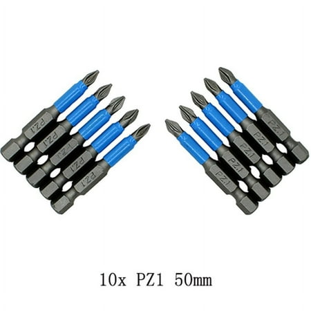 

10Pcs 50Mm Non Slip Screwdriver Bit Magnetic Single Head Ph1/Ph2/Ph3/Pz1/Pz2/Pz3