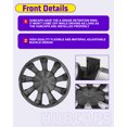 thumbnail image 3 of 4PCS/Set,17" Universal Wheel Rim Cover Hubcaps,Snap on Car Truck SUV,Black Matte, 3 of 7