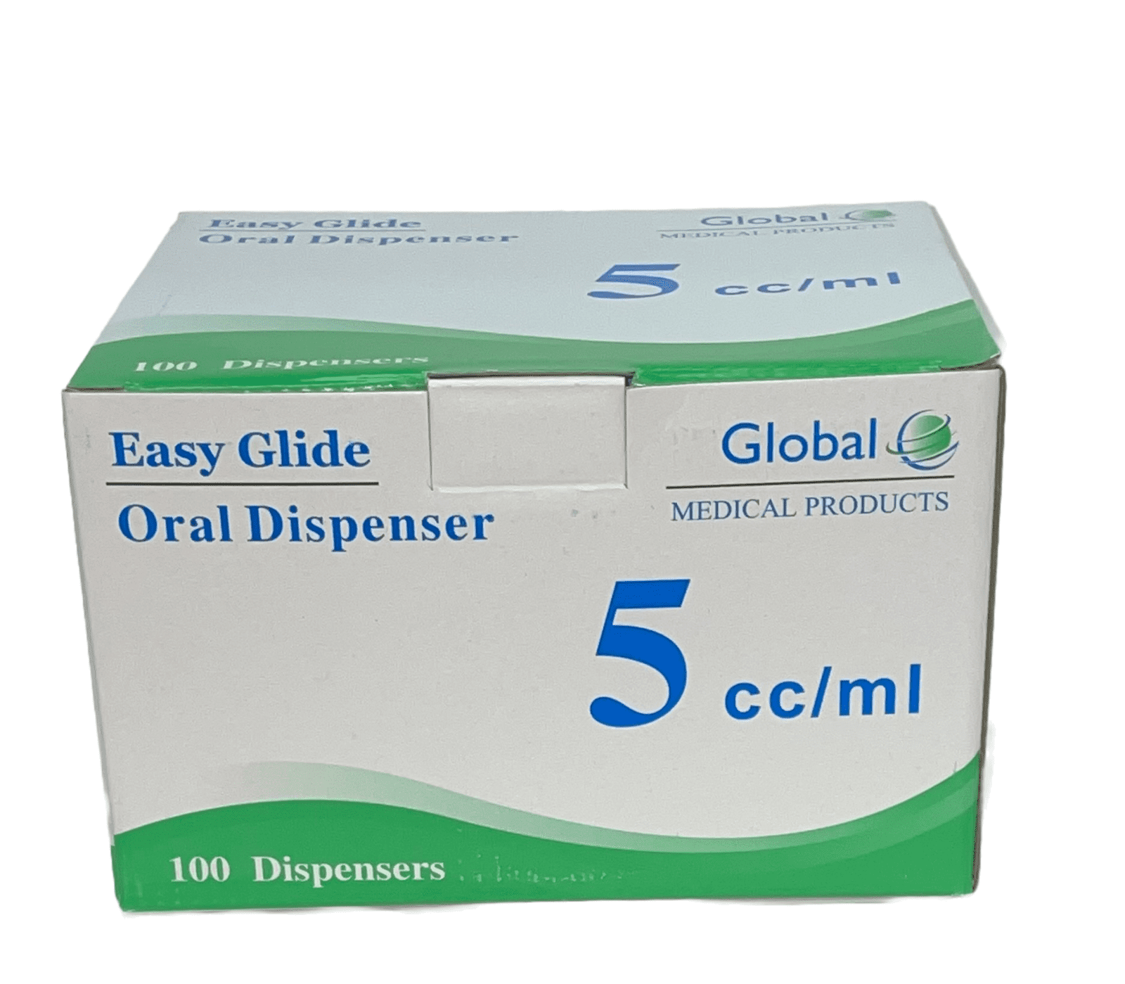 Easy Glide 5ml 5cc Oral Syringe, Sterile, Caps Included, Great for Oral