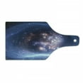 thumbnail image 1 of Outer Space Cutting Board, Outer Space Nebula Gas Cloud and Star Clusters Universe Cosmos Astronomy Art, Tempered Glass Cutting and Serving Board, Wine Bottle Shape, Navy Purple, by Ambesonne, 1 of 1