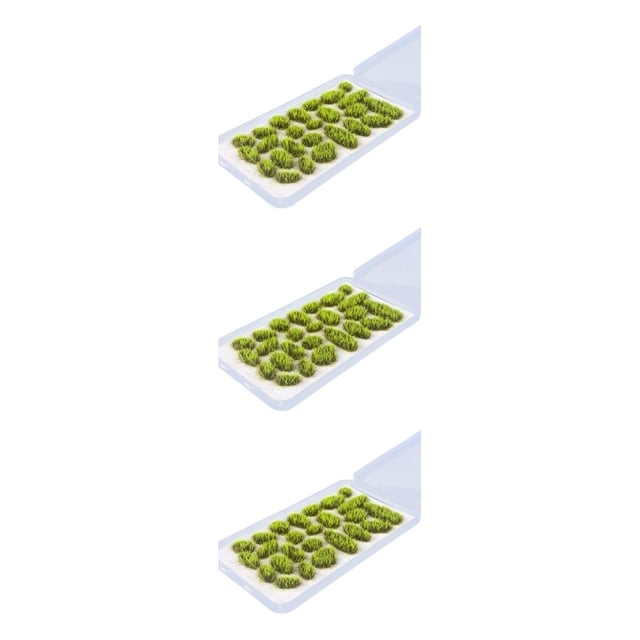 ZheElen 25x Simulation Cluster Green Grass for Train Scenery Decor Accessory Model Landscape Yellow Green 6mm 3Set