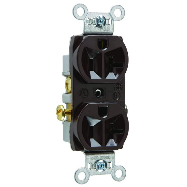 Pass & Seymour Réceptacle COMMERCIAL Brun Sortie Duplex 20A 125V CR20