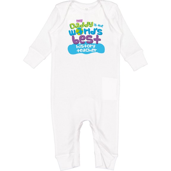 Inktastic History Teacher Daddy Baby Romper Coveralls