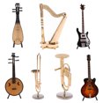 thumbnail image 3 of 1/6 Figuras de Acción Modelo de Laúd de Madera Muñecas Instrumento Musical en Miniatura Sunnimix Accesorio para figuras de 12 pulgadas, 3 of 8
