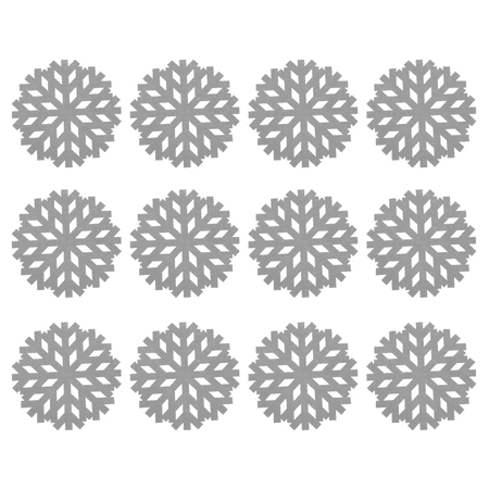 

NUOLUX 12Pcs Christmas Party Cup Pads Creative Snowflake-shaped Home Cup Coasters