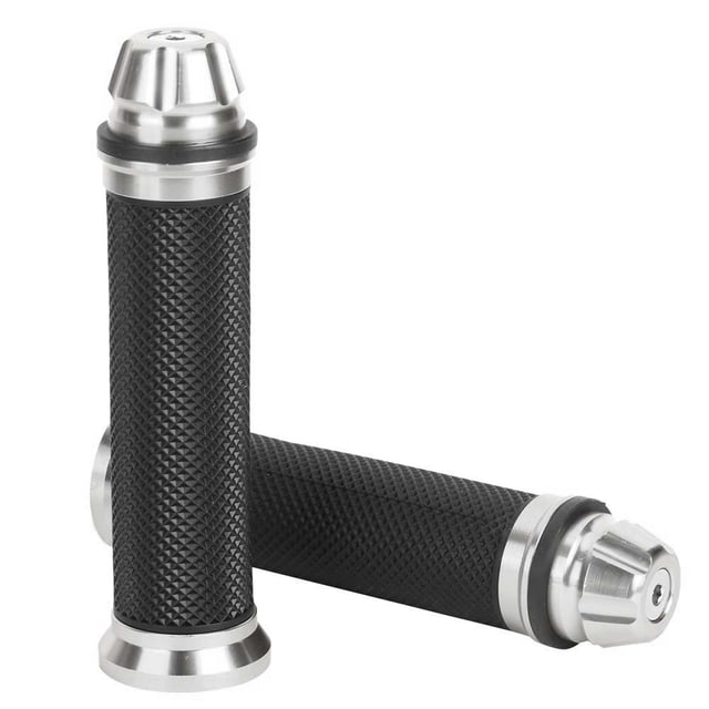 TKSE Empuñaduras de Manillar, empuñaduras de Manillar de Goma de Aluminio CNC para Motocicleta para Manillar de Bicicleta de 7/8"(Astilla)