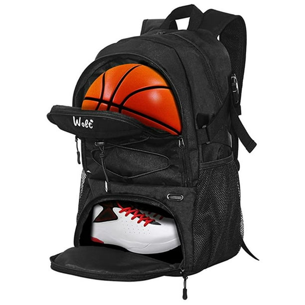 Wolt-Grand sac à dos de basket-ball, sac de sport avec porte